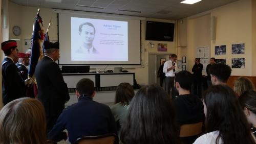 Cérémonie promotion Adrien Tigeot